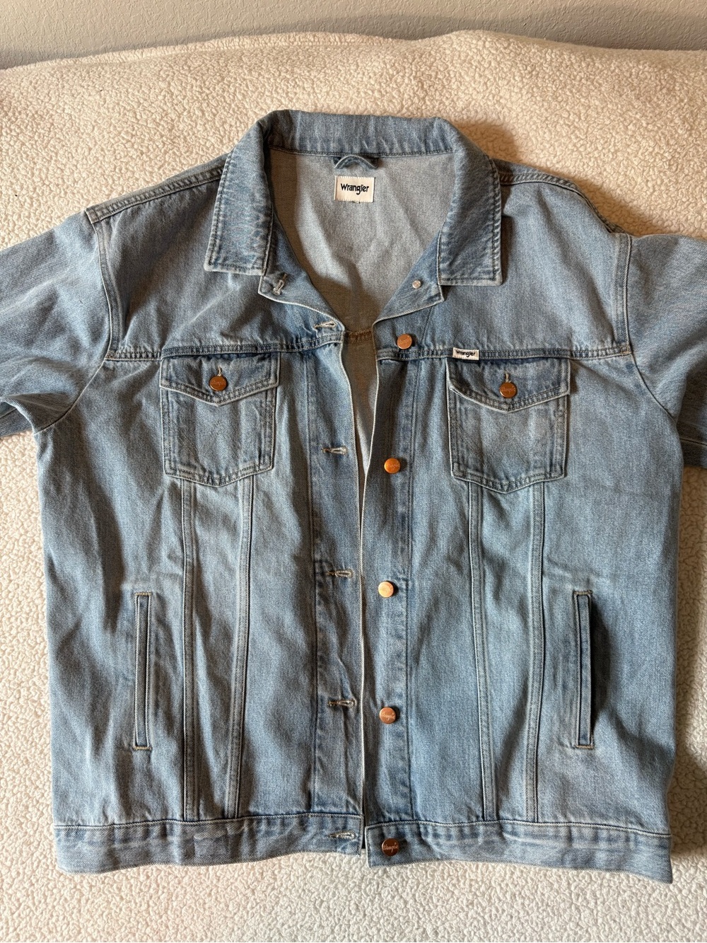 Wrangler Light Wash Blue Denim Trucker Jacket